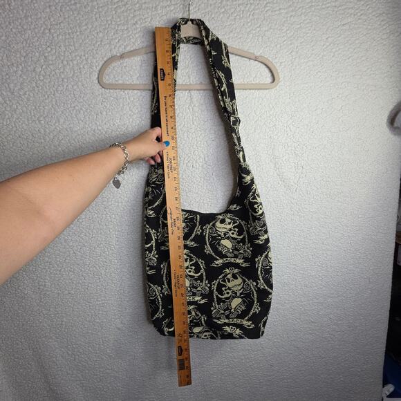 Jack Skellington Tapestry Fabric Crossbody Bag. Hippie. Gothic. Whimsical. Boho - Picture 7 of 14
